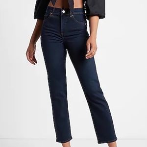 Express High Waisted Rinse Straight Ankle Jeans Size 4 Pre Loved